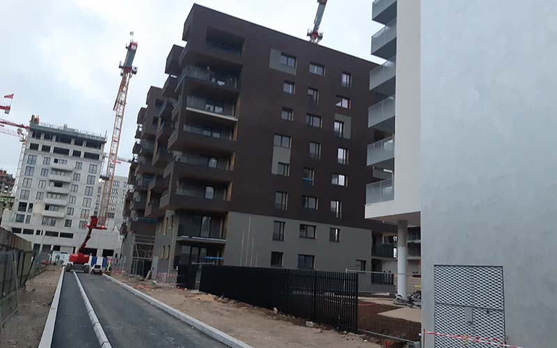 Résidence, Asnière-sur-Seine Maitre d'oeuvre : Marina projets et architecture Maitre d'ouvrage : Cogedim